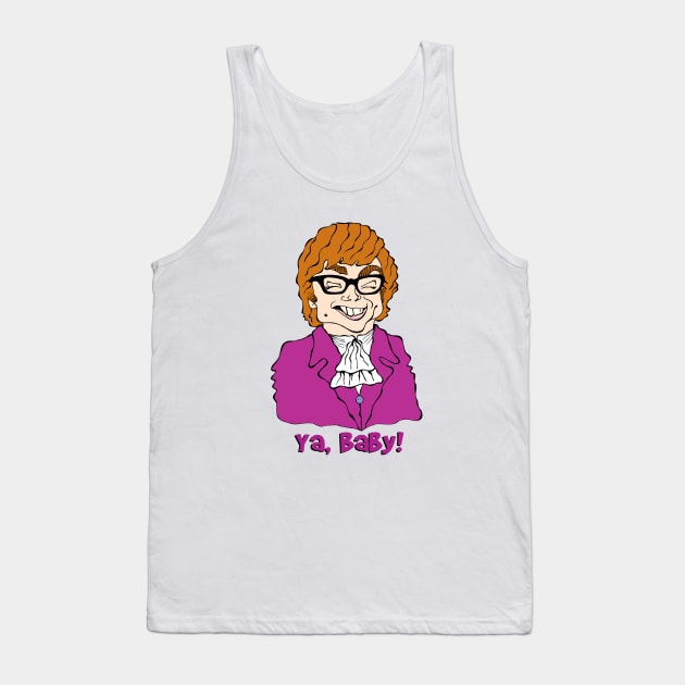 CLASSIC COMEDY CHARACTER AUSTIN POWERS Tank Top by cartoonistguy